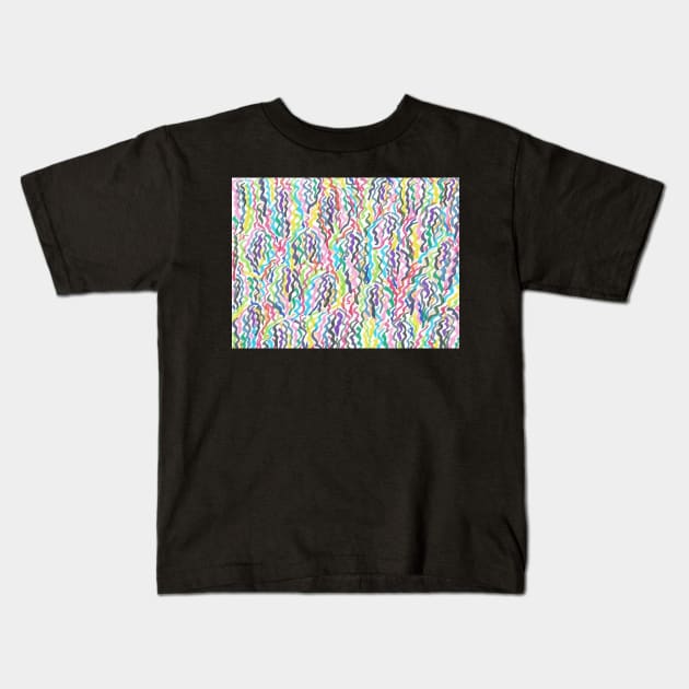 Rainbow Sea Weed Print Kids T-Shirt by DanielleGensler